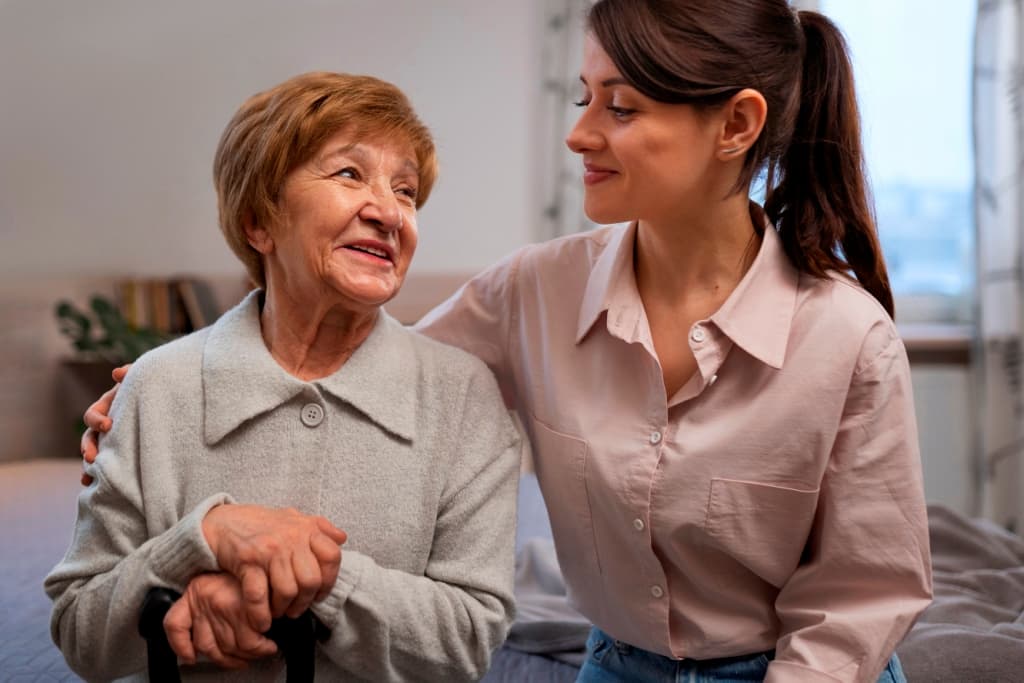 Caregiver providing Parkinson's home care and mobility support in New York City