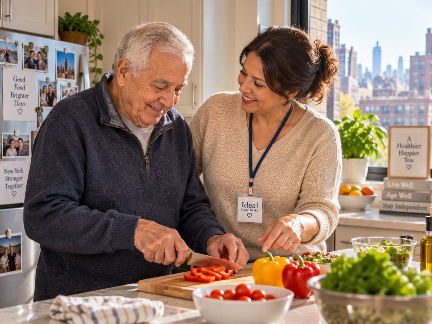 Personal Care Aide helping a New York City client with daily activities