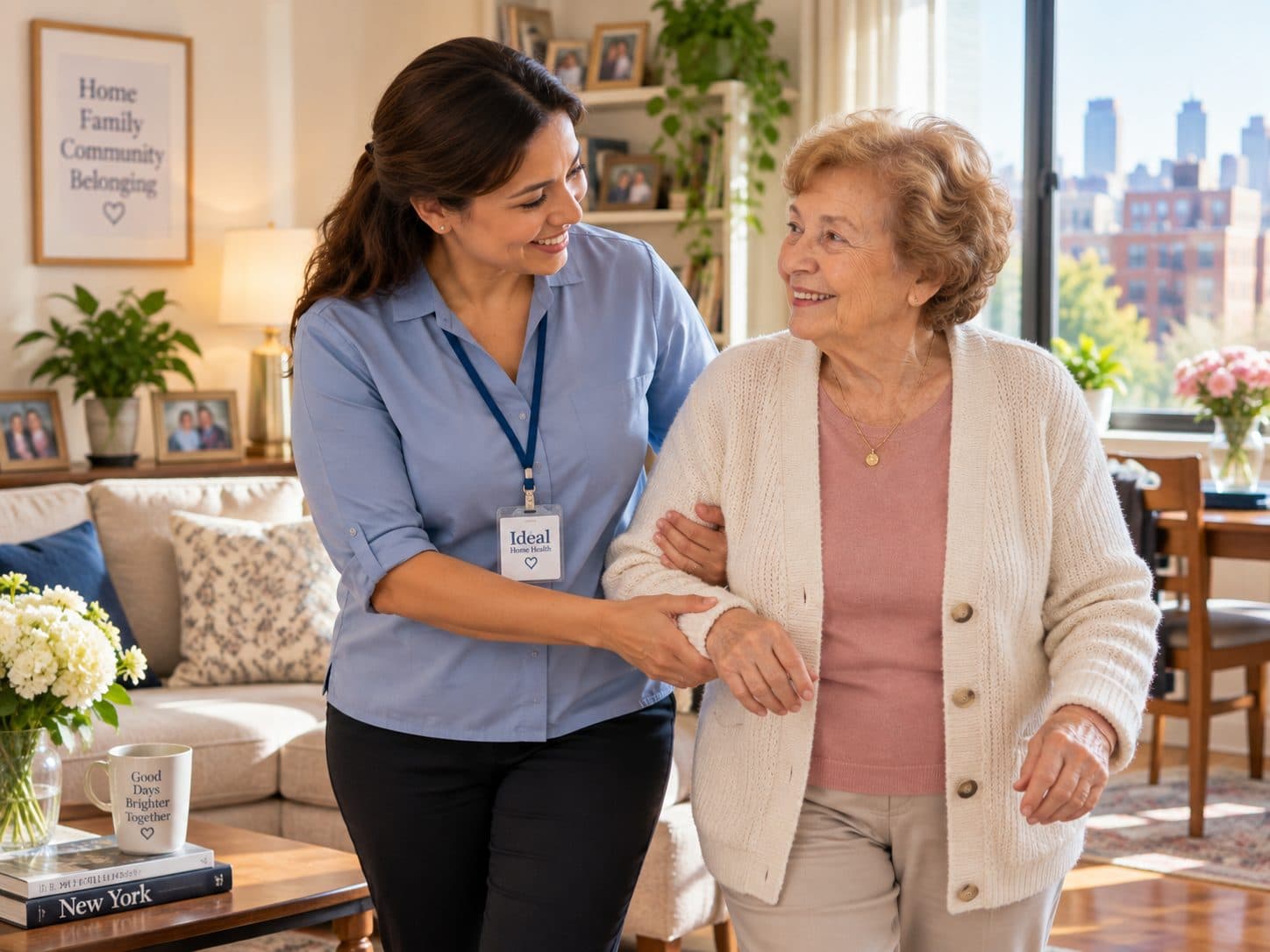 Personal Care Aide assisting a client at home in New York City